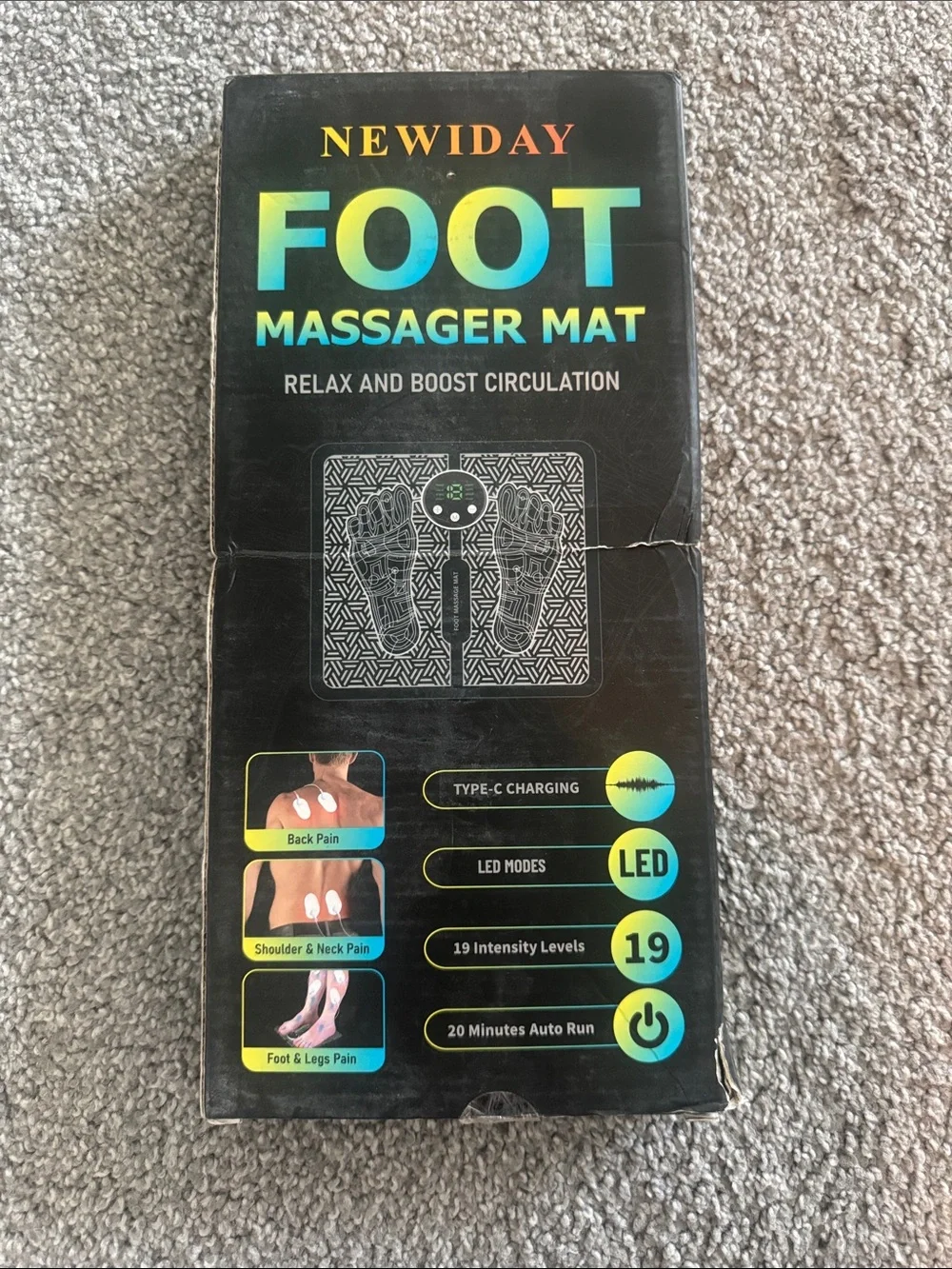NEWIDAY Foot Massager Mat - Black